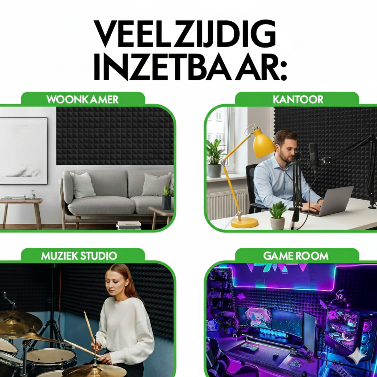 Akoestische Panelen Pyramide Stijl